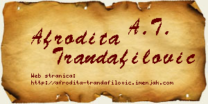 Afrodita Trandafilović vizit kartica